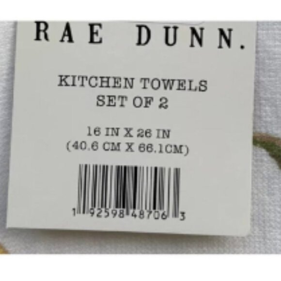 NWT - Rae Dunn "FARM FRESH PUMPKINS" Kitchen Towels - Picture 4 of 5